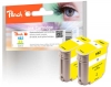 Peach Doppelpack Tintenpatronen gelb kompatibel zu  HP No. 82XL y*2, C4913A*2